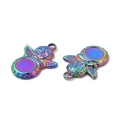 Ion Plating(IP) 304 Stainless Steel Pendant Cabochons Settings&nbsp;STAS-A070-40MC