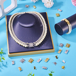 20Pcs 4 Style Brass Filigree Box Clasps&nbsp;KK-PJ0001-15