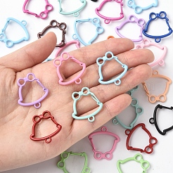 30Pcs Spray Paint Alloy Spring Gate Rings&nbsp;FIND-FS0004-03