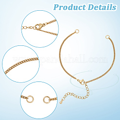 16Pcs 4 Styles 304 Stainless Steel Chain Bracelet Makings&nbsp;MAK-SC0001-37
