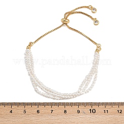 Brass Box Chain Slider Bracelets&nbsp;BJEW-D366-01G