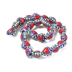 Baking Paint Glass Bumpy Beads Heart&nbsp;LAMP-V001-09G