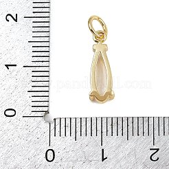 Brass Micro Pave Cubic Zirconia Pendants&nbsp;X-KK-C114-25G