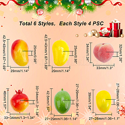 24Pcs 6 Style Mini Foam Artificial Fruit&nbsp;DIY-PH0009-62