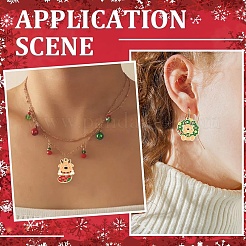 10Pcs 5 Styles Christmas Deer Theme Alloy Enamel Pendants&nbsp;ENAM-YW0006-49