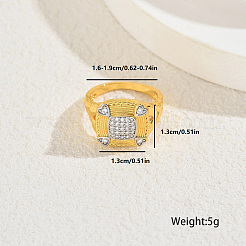 Brass Micro Pave Cubic Zirconia Finger Rings for Women&nbsp;GF8106-2