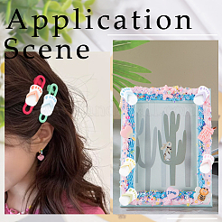 48Pcs 6 Colors Opaque Resin Cabochons&nbsp;RESI-SC0002-68