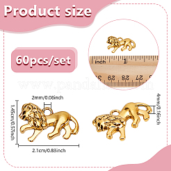 60Pcs Tibetan Style Alloy Pendants&nbsp;TIBEP-GA0001-09AG