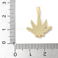 Brass Pave Natural White Shell Pendants&nbsp;KK-S522-20G