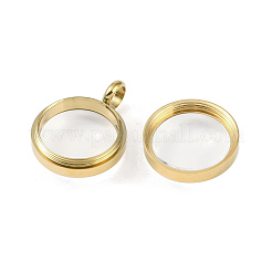 Ion Plating(IP) 304 Stainless Stee Locket Pendants&nbsp;STAS-S132-15G-04