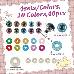40 Sets 10 Colors Plastic Doll Craft Eyes&nbsp;DIY-GO0001-72