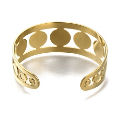 Ion Plating(IP) 304 Stainless Steel Cuff Ring for Women&nbsp;RJEW-U025-05G