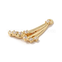 Brass Micro Pave Cubic Zirconia Pendants&nbsp;KK-D091-02G