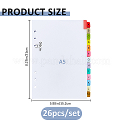 Rectangle Paper Notebook Index Divider Sheets&nbsp;AJEW-WH0796-78A