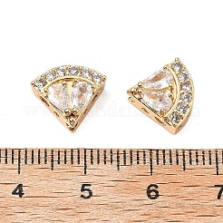 Brass Micro Pave Cubic Zirconia Beads&nbsp;KK-A259-10G