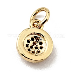 Brass Micro Pave Cubic Zirconia Pendants&nbsp;KK-E015-19G