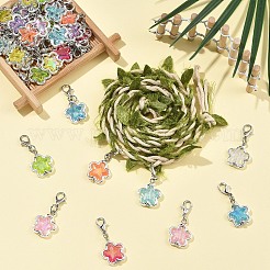 60Pcs 10 Styles Alloy & Acrylic Pendant Decorations&nbsp;HJEW-YW00438