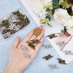 60Pcs 2 Colors Alloy Connector Rhinestone Settings&nbsp;FIND-DC0004-17