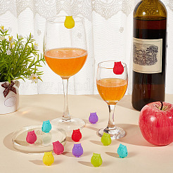 2 Sets 12Pcs Silicone Wine Glass Charms&nbsp;AJEW-NB0005-69