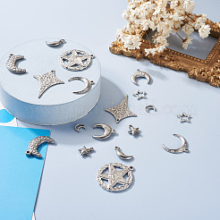 18Pcs 9 Styles 304 Stainless Steel Pendants&nbsp;STAS-TA0001-84