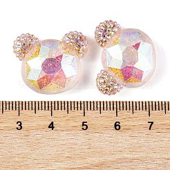 Transparent Epoxy Resin Bear Head Decoden Cabochons&nbsp;CRES-M034-03A