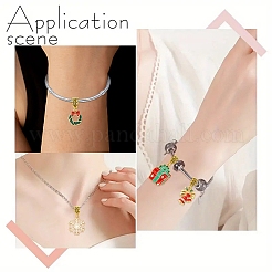 14Pcs Christmas Theme Alloy Enamel Pendants&nbsp;PALLOY-YW00033