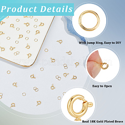 Brass Spring Ring Clasps&nbsp;KK-BBC0025-62