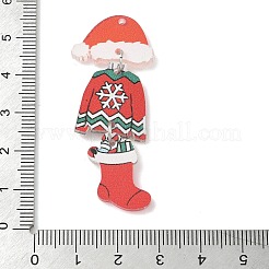 Christmas Printed Acrylic Big Pendants&nbsp;MACR-F086-03A