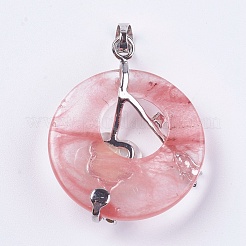 Watermelon Stone Glass Pendants&nbsp;G-F546-A02