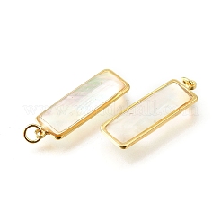 Natural White Shell & Epoxy Resin Pendants&nbsp;KK-E794-02G-08