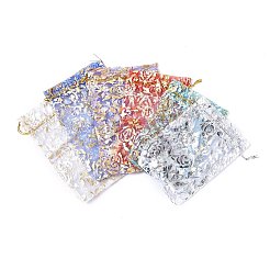 Printed Organza Bags with Drawstring&nbsp;OP-XCP0001-04