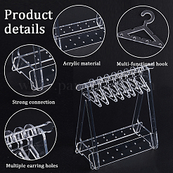 1 Set Coat Hanger Removable Acrylic Earring Displays&nbsp;EDIS-CP0001-10