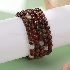 Natural Red Jasper Bead Stretch Bracelets&nbsp;BJEW-K212-A-012