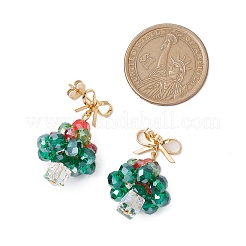Handmade Glass Beads Dangle Stud Earrings&nbsp;EJEW-TA00596