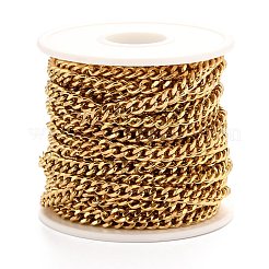 PVD Vacuum Plating 304 Stainless Steel Cuban Link Chains&nbsp;CHS-K016-03C-G