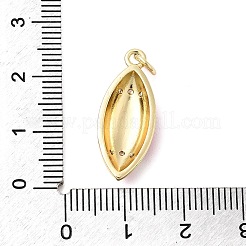 Brass Micro Pave Cubic Zirconia Pendants&nbsp;KK-D105-01G