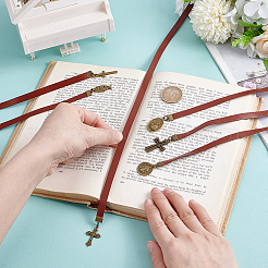 6Pcs Cowhide Leather Bookmarks&nbsp;AJEW-HY00014