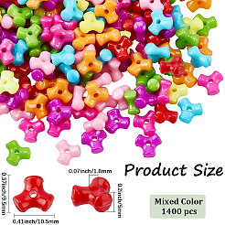 1400Pcs Opaque Acrylic Beads&nbsp;MACR-PA0001-43