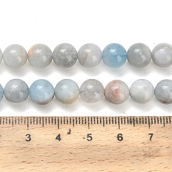 Natural Aquamarine Beads Strands&nbsp;G-F591-29B-8mm