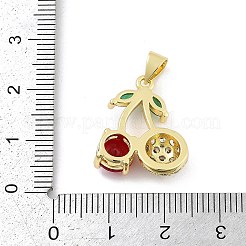 Brass Micro Pave Cubic Zirconia Pendants&nbsp;KK-Z090-01G-01