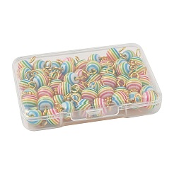 50Pcs Transparent Stripe Resin Charms&nbsp;PALLOY-FS00041-01