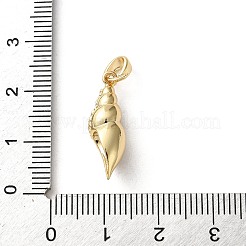 Brass Micro Pave Cubic Zirconia Pendants&nbsp;KK-P320-01B-G