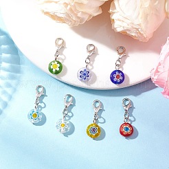Handmade Millefiori Lampwork Pendant Decorations&nbsp;HJEW-JM04312