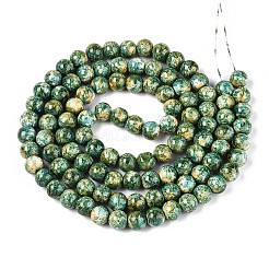 Baking Paint Glass Beads Strands&nbsp;DGLA-N016-8mm-07