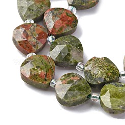 Natural Unakite Beads Strands&nbsp;G-P570-E06-02