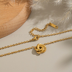 Minimalist 304 Stainless Steel Spiral Flower Pendant Necklaces for Women&nbsp;NO9171
