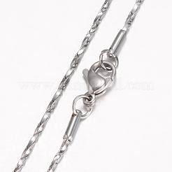 Non-Tarnish 304 Stainless Steel Necklace&nbsp;MAK-K062-06P-1.4mm