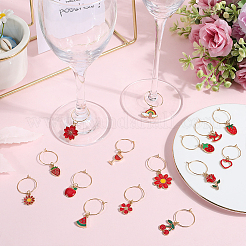Alloy Enamel Wine Glass Charms&nbsp;AJEW-SC00015