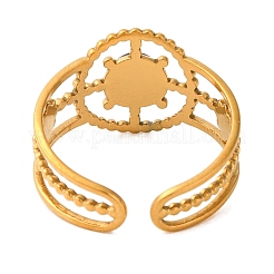 Natural Tiger Eye Finger Rings&nbsp;RJEW-Q822-04G-02