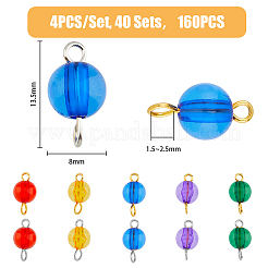 40 Sets 2 Colors Acrylic Connector Charms&nbsp;PALLOY-FH0001-87